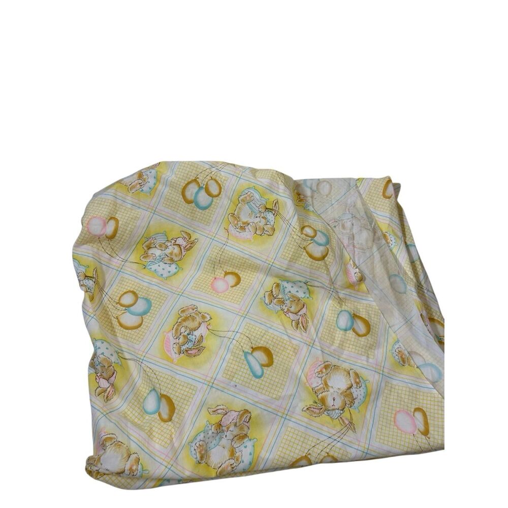Dundee crib sheet USA Yellow Bunny Balloons‎